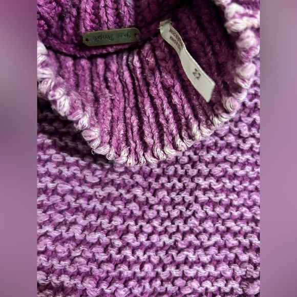 Free People Purple Turtleneck Sweater Dress Size M (Mabel Gravity Falls Vibe) - Picture 4 of 7